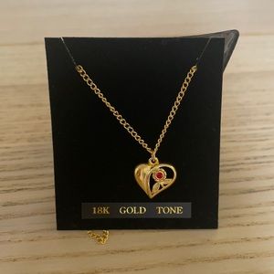 Gold Necklace with inset stone